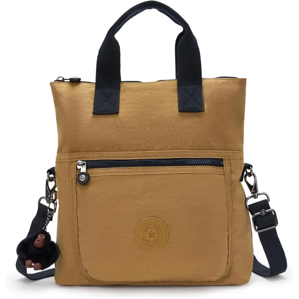 Women's Nylon Large Handbag with Zipper Exterior & Interior Pockets